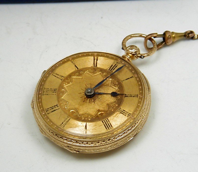 18 carat gold pocket watch